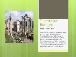 The Ancient Romans