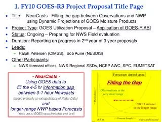 1. FY10 GOES-R3 Project Proposal Title Page