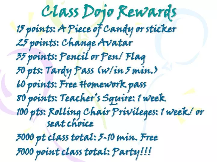 class dojo rewards