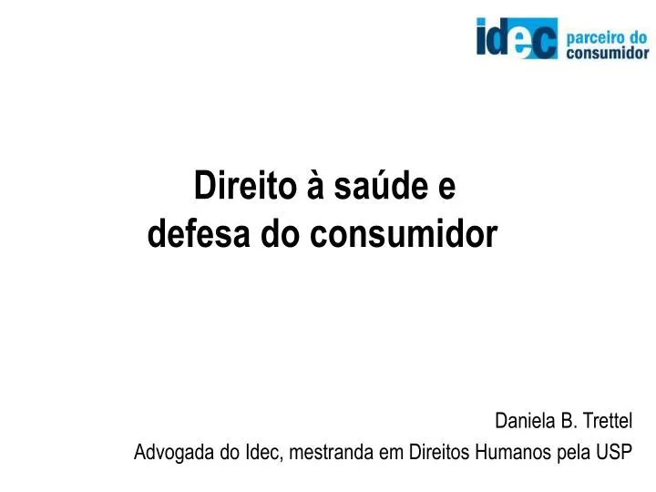 direito sa de e defesa do consumidor