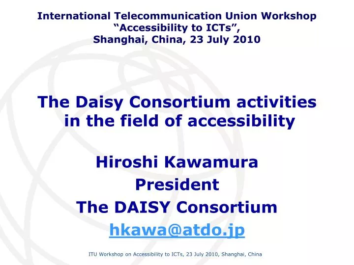 the daisy consortium activities in the field of accessibility