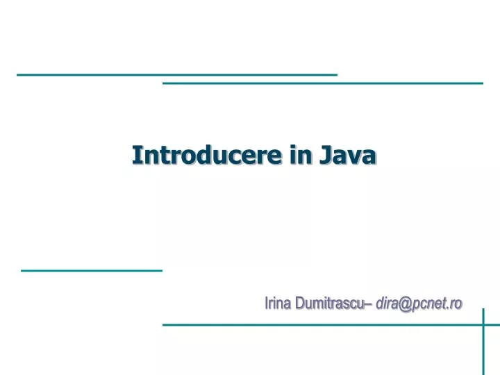 introducere in java