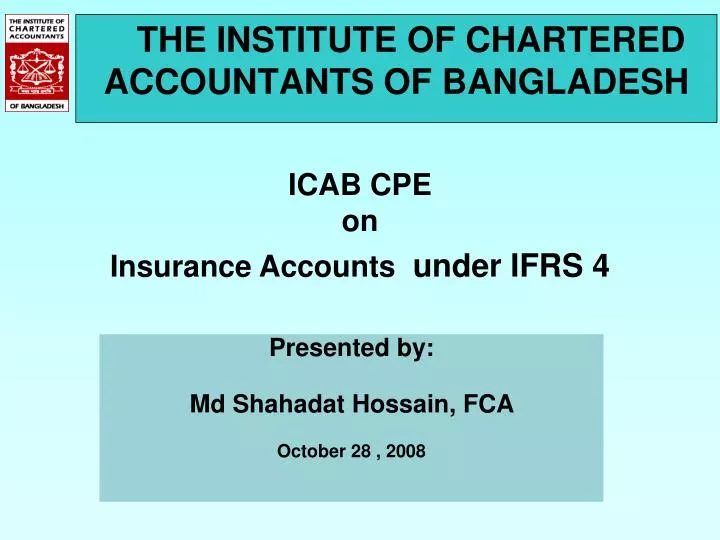 the institute of chartered accountants of bangladesh