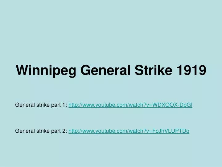 winnipeg general strike 1919
