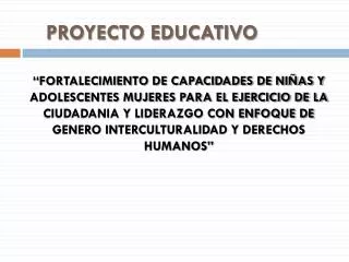 proyecto educativo
