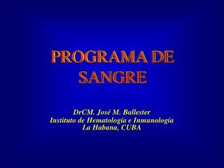 programa de sangre