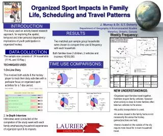 Organized Sport Impacts in Family Life, Scheduling and Travel Patterns