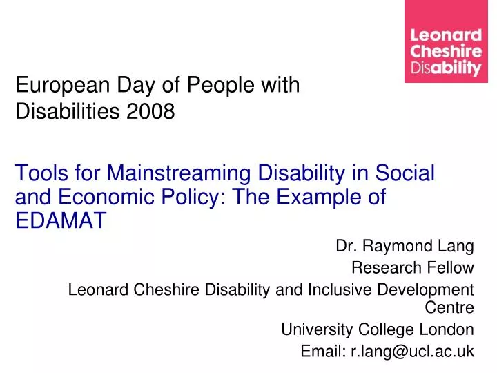 european day of people with disabilities 2008