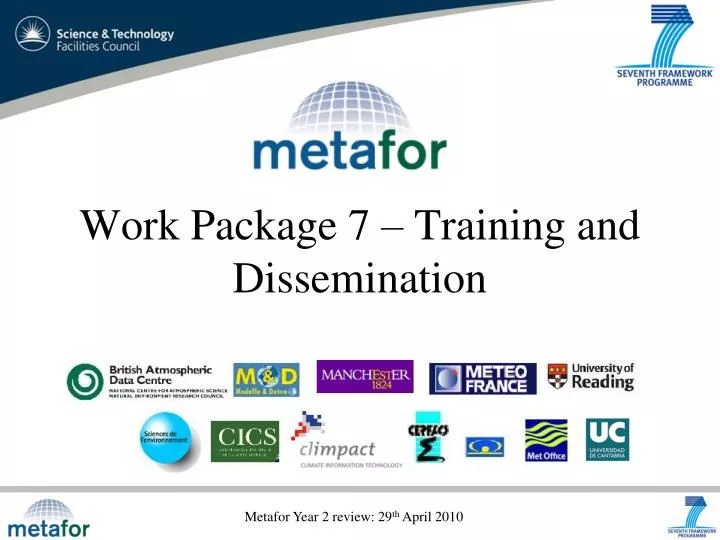 work package 7 training and dissemination