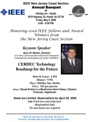 Honoring 2008 IEEE Fellows and Award Winners from the New Jersey Coast Section