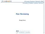 Peer Reviewing - slide 1