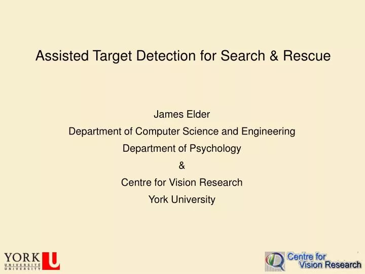 assisted target detection for search rescue