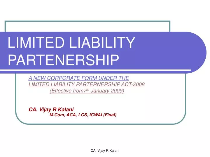 limited liability partenership