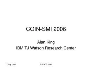 COIN-SMI 2006