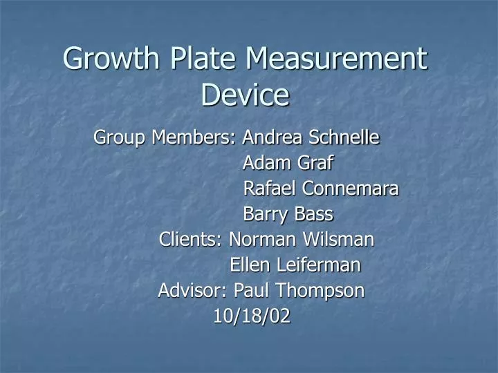 growth plate measurement device