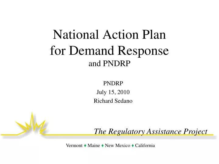 national action plan for demand response and pndrp