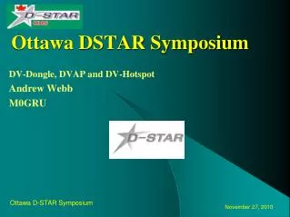 Ottawa DSTAR Symposium