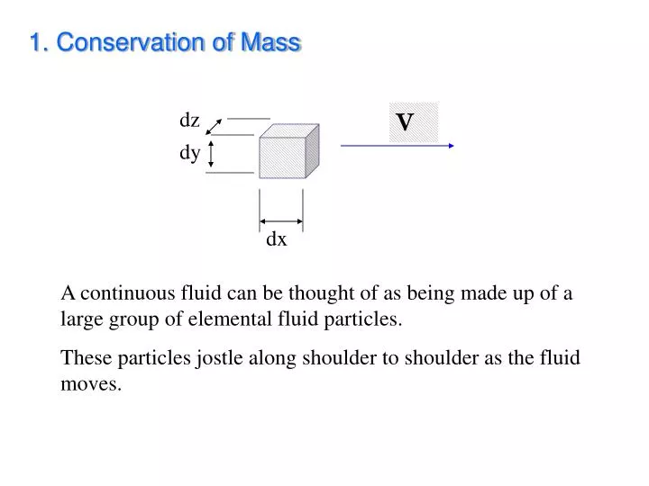 1 conservation of mass
