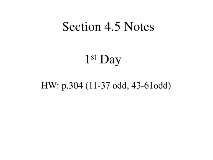 section 4 5 notes