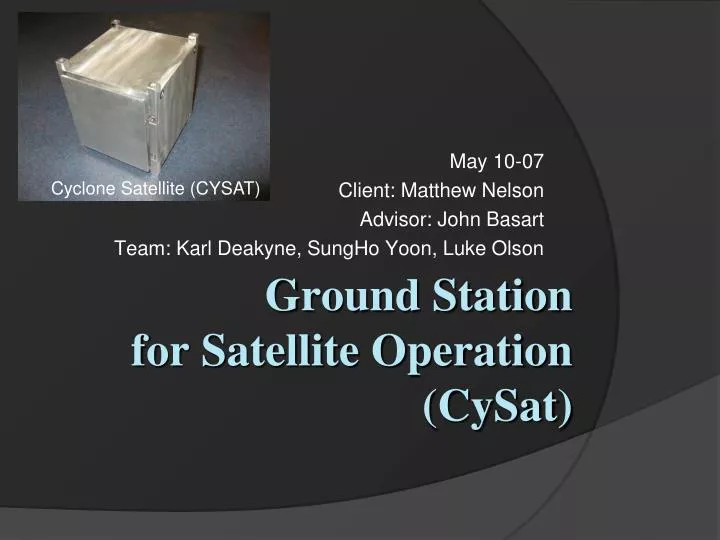 ground station for satellite operation cysat