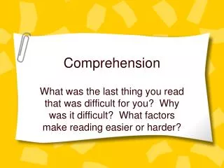 Comprehension