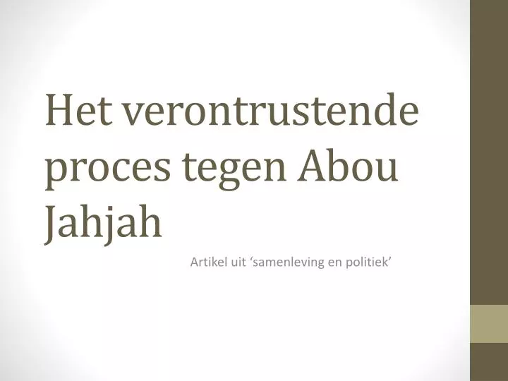 het verontrustende proces tegen abou jahjah