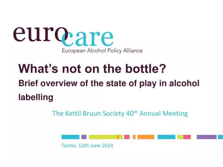 what s not on the bottle brief overview of the state of play in alcohol labelling