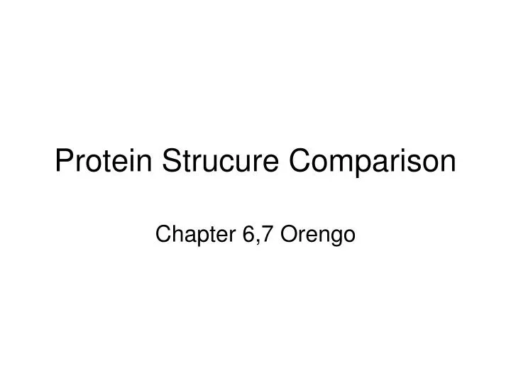 protein strucure comparison