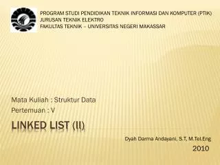 mata kuliah struktur data pertemuan v