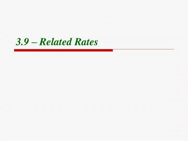3 9 related rates