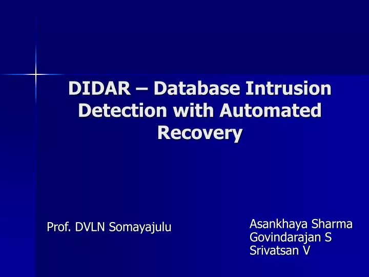 didar database intrusion detection with automated recovery