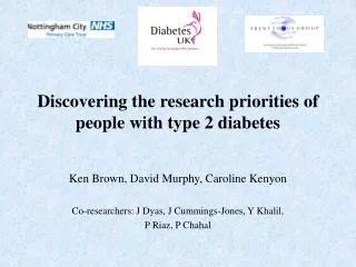 Discovering the research priorities of people with type 2 diabetes