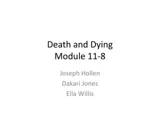 Death and Dying Module 11-8
