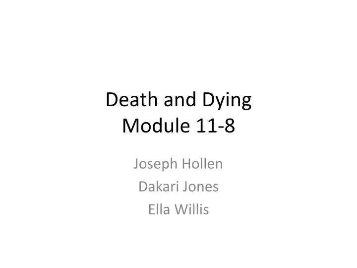 death and dying module 11 8