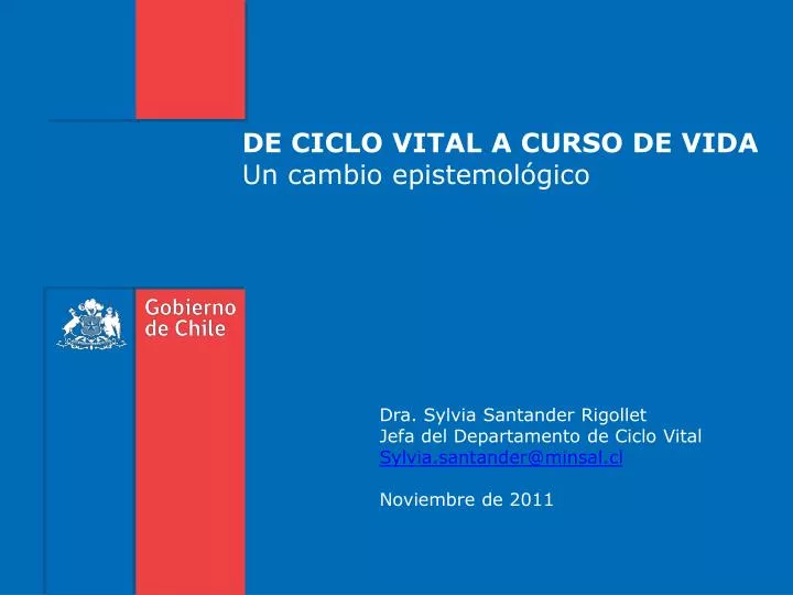 de ciclo vital a curso de vida un cambio epistemol gico