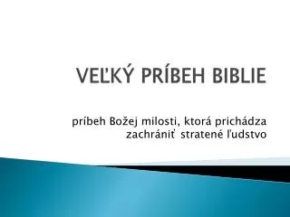 ve k pr beh biblie