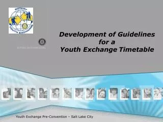 Development of Guidelines for a Youth Exchange Timetable