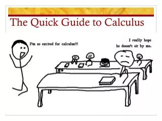 The Quick Guide to Calculus