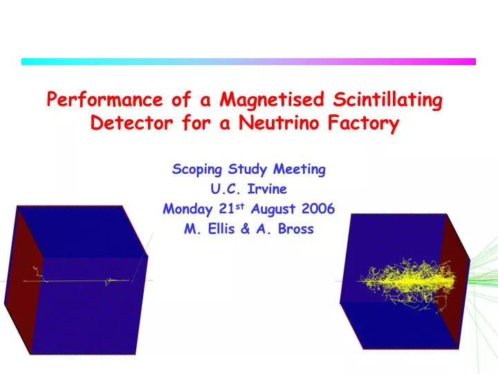 performance of a magnetised scintillating detector for a neutrino factory