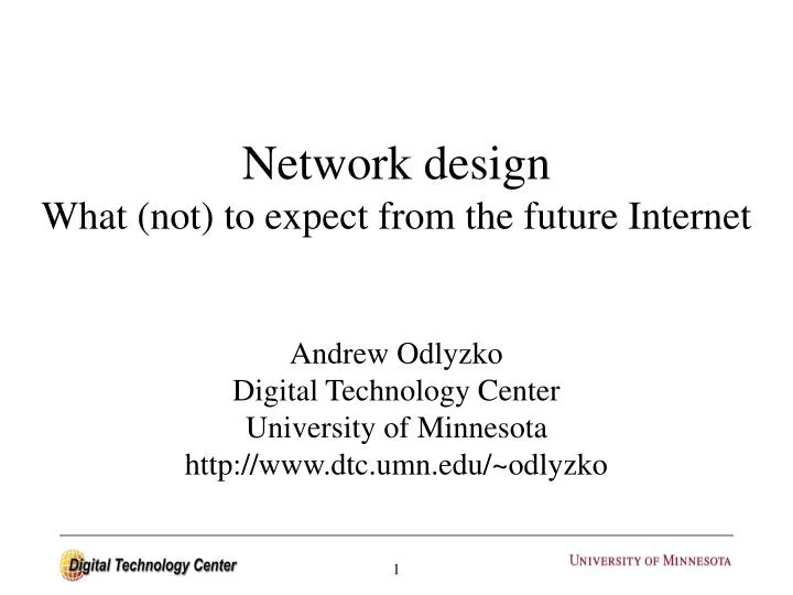 network design what not to expect from the future internet