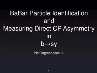 BaBar Particle Identification and Measuring Direct CP Asymmetry in b?s?