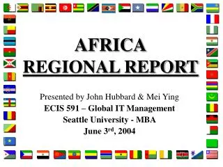 AFRICA REGIONAL REPORT