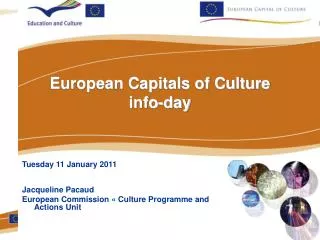European Capitals of Culture info-day