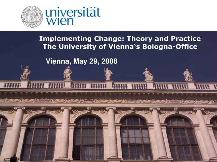implementing change theory and practice the university of vienna s bologna office