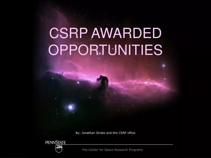 csrp awarded opportunities