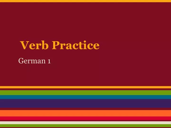 verb practice