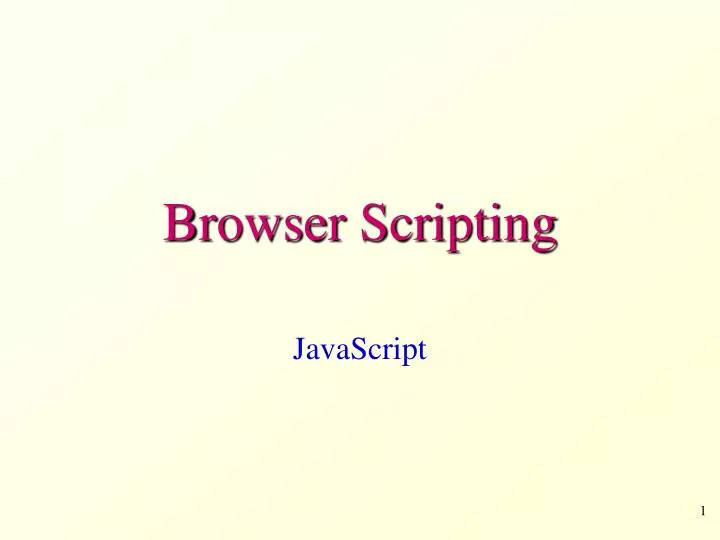 browser scripting