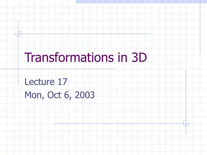 transformations in 3d