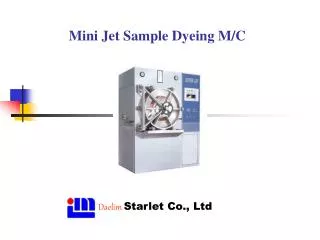 Mini Jet Sample Dyeing M/C