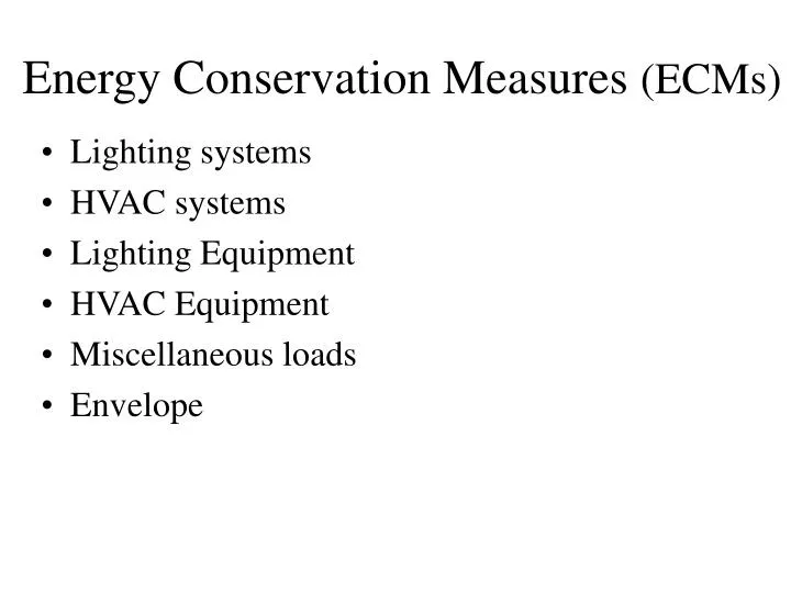 energy conservation measures ecms
